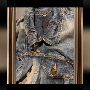 Authentic Saint Laurent California Blue Distressed Denim Jacket Men's XS. Unisex